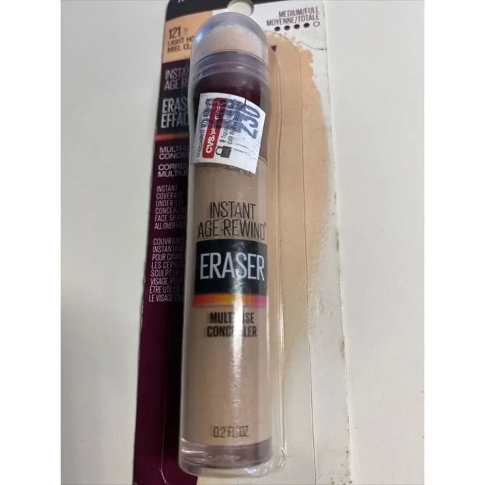 Maybelline 121 Light Honey Instant Age Rewind Eraser Multi Use Concealer 0.2 oz